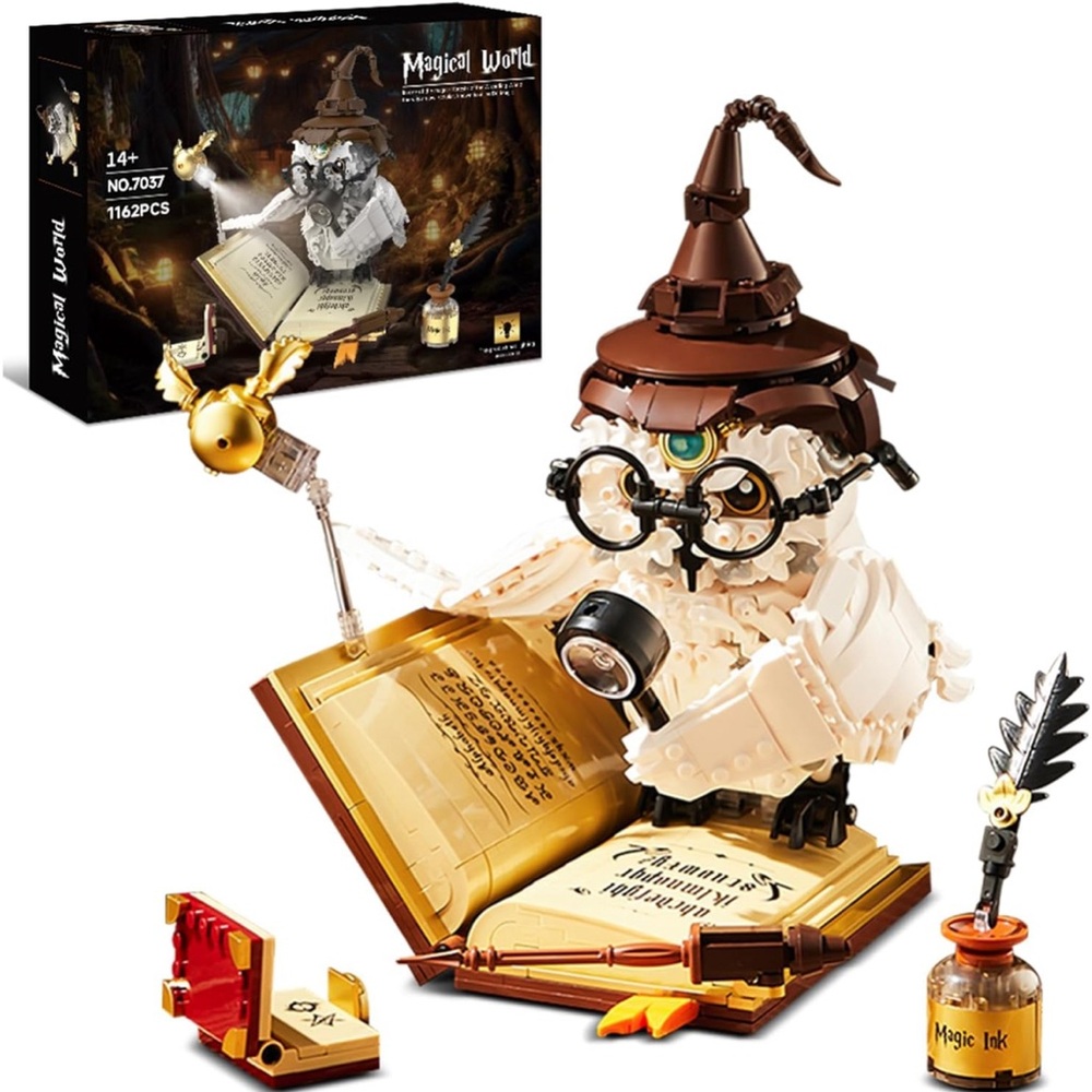 Magic Owl Animal Building Set- Compatible with Lego for Adults,